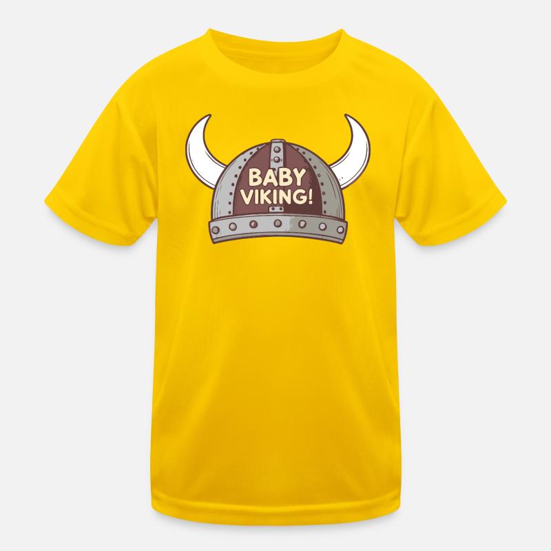 Baby Wikinger Helm Kinder Funktions-T-Shirt