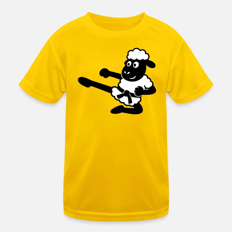 Karate Schaf Kinder Funktions-T-Shirt