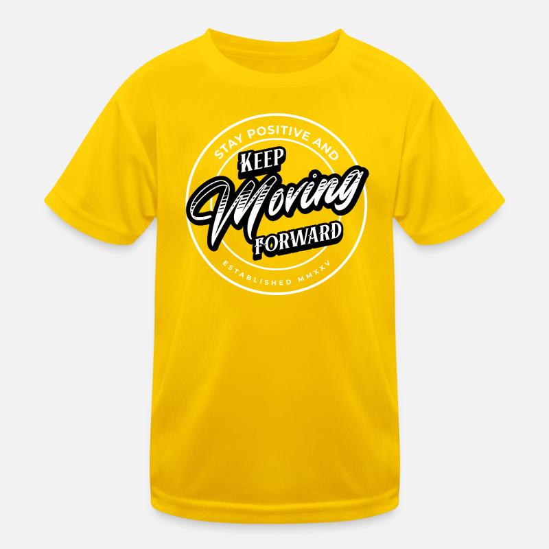 Rest Positive - Keep Moving Forward - Kids Functional T-Shirt - egg yellow
