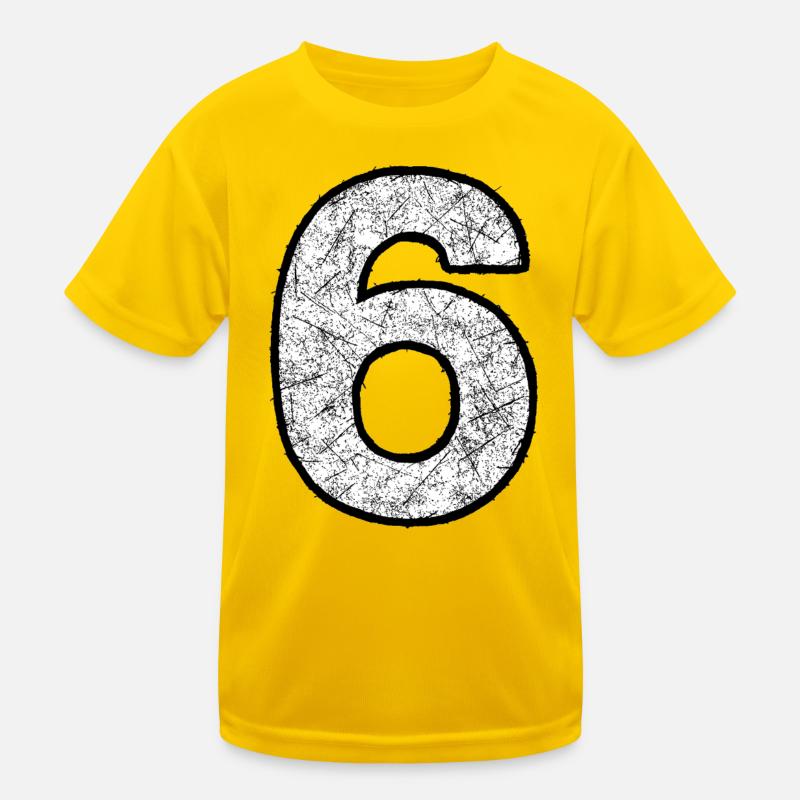 Six chiffres avec texture scratch T-shirt sport Enfant