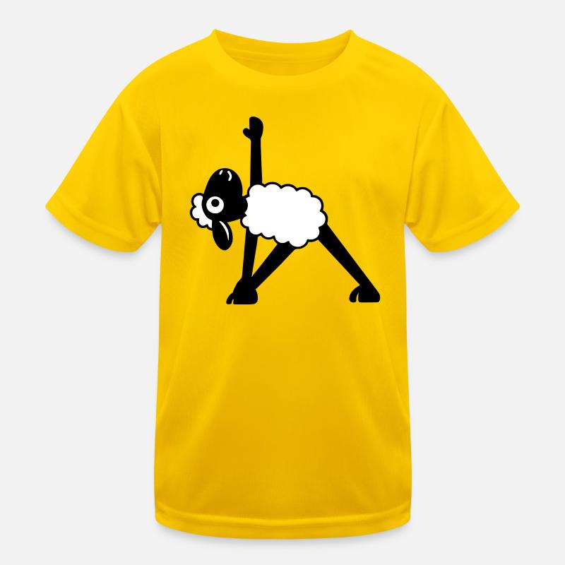 Yoga Schaf  Kinder Funktions-T-Shirt
