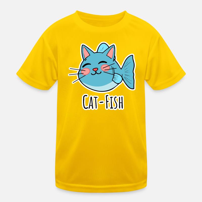 Cat-Fish - Half Cat, Half Fish or a Catfish! Kids Functional T-Shirt