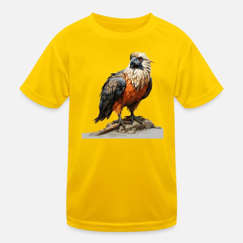 Colorful eagle sitting Kids Functional T-Shirt