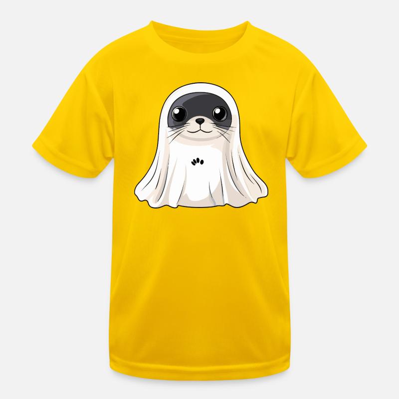 Robbe Tier Halloween Geist Kinder Funktions-T-Shirt