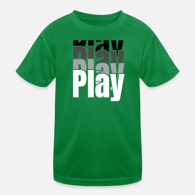 Overlapping Play Typography Kids Functional T-Shirt
