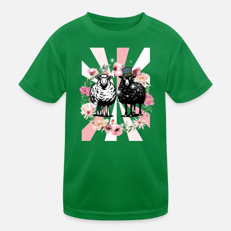 Retro Frühling Schafe Ostern Kinder Kinder Funktions-T-Shirt