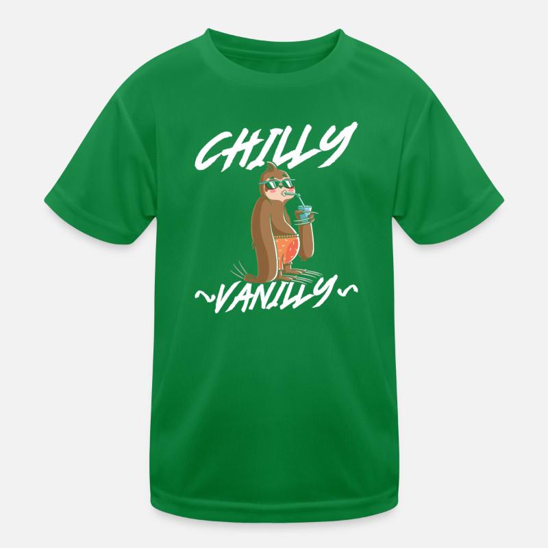 Chilly Vanilla Sloth Kinder Funktions-T-Shirt