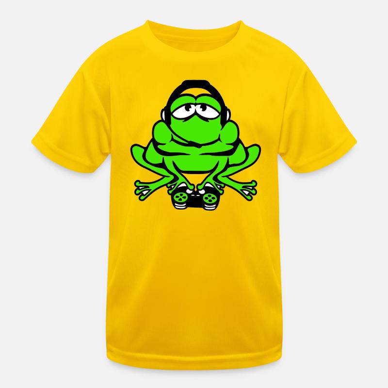 Frog Gamer Nerd Gaming Controller Console Game T-shirt sport Enfant