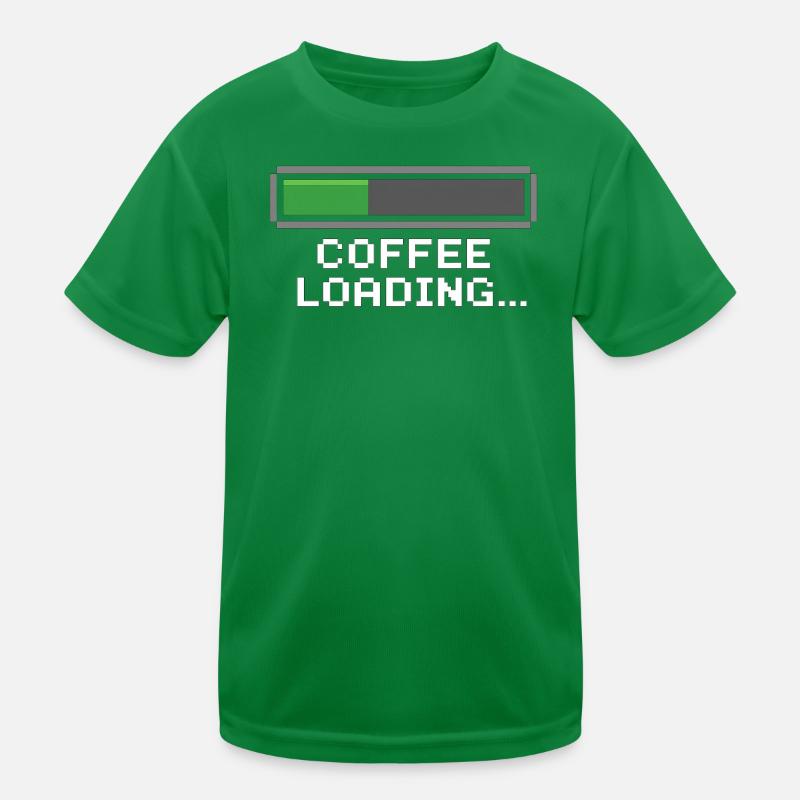 Kaffee Ladebalken Pixel Kinder Funktions-T-Shirt