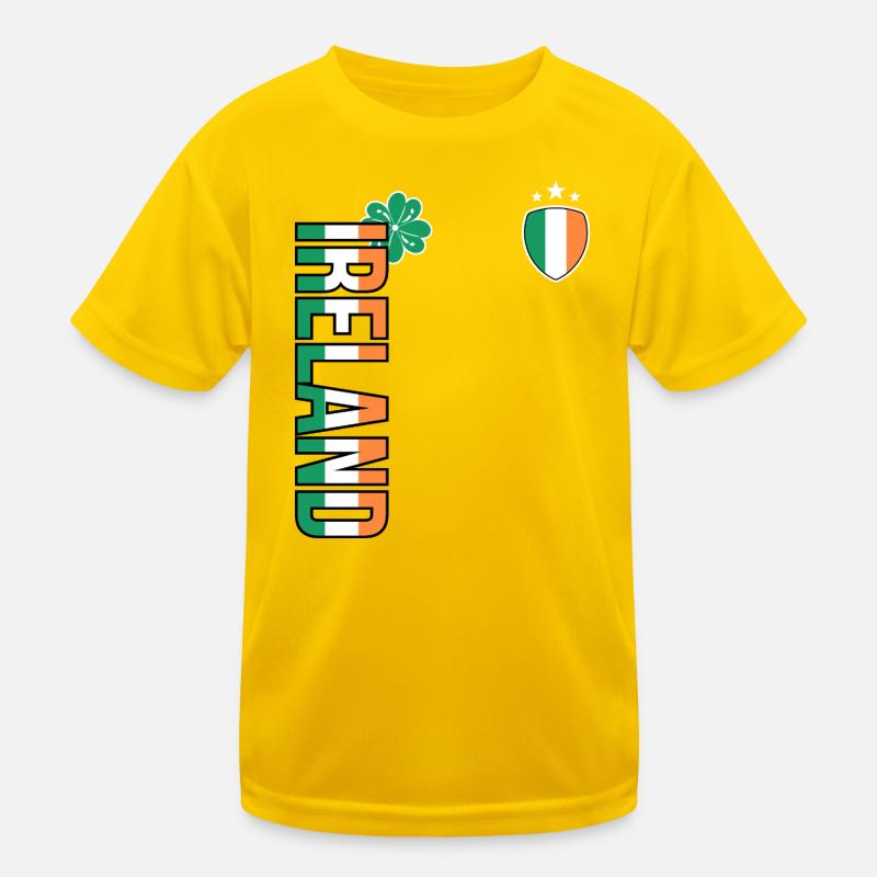 Ireland Vertical Flag Crest Tee Kids Functional T-Shirt
