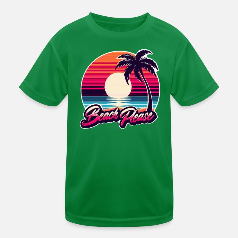 Strand Sunset Beach Bitte Kinder Funktions-T-Shirt