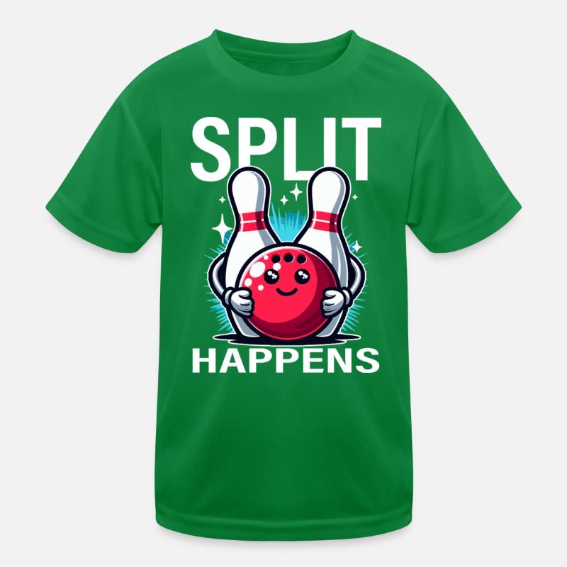 Split Arrives Bowling Joy Kids Functional T-Shirt