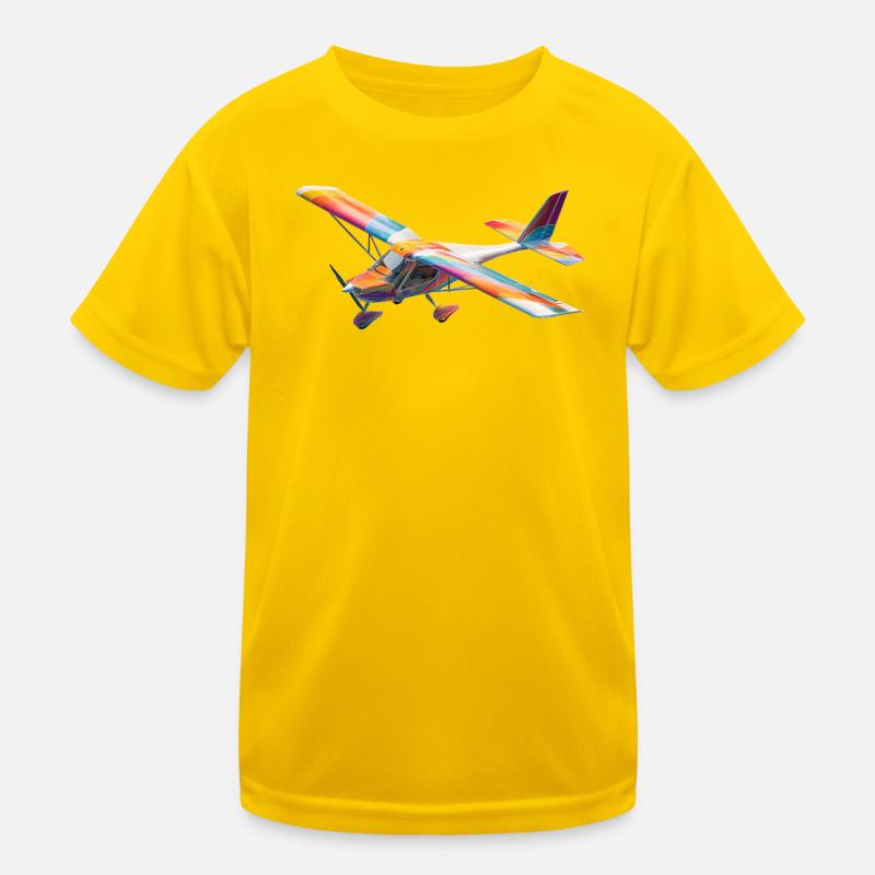 RC-Regenbogenflugzeug Muster Kinder Funktions-T-Shirt