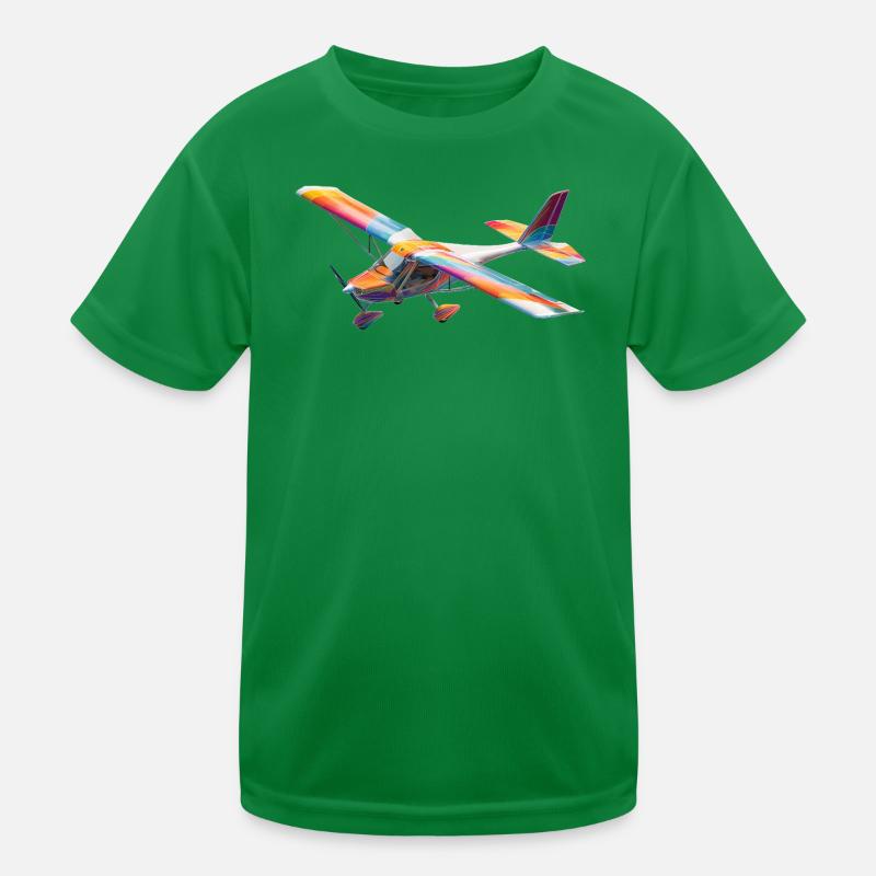 RC-Regenbogenflugzeug Muster Kinder Funktions-T-Shirt