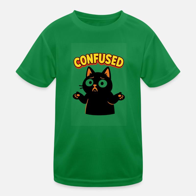 Chat confus : Illustration de bande dessinée désorientée T-shirt sport Enfant