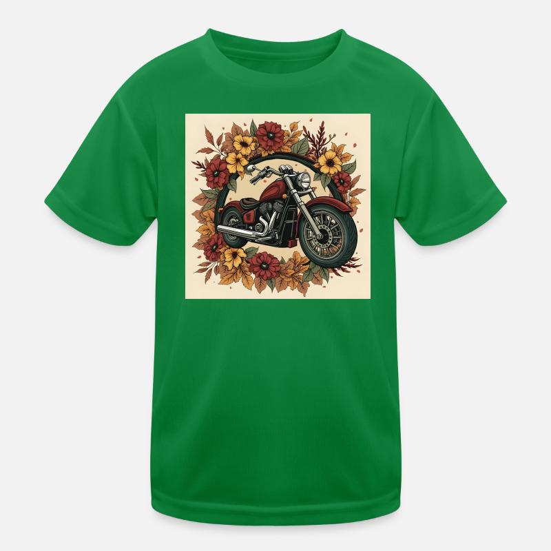 Roue de fleurs d’impression en bloc T-shirt sport Enfant