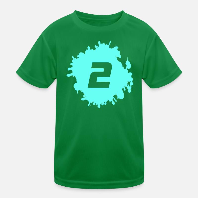 Neon Aqua 2 Splash Kinder Funktions-T-Shirt
