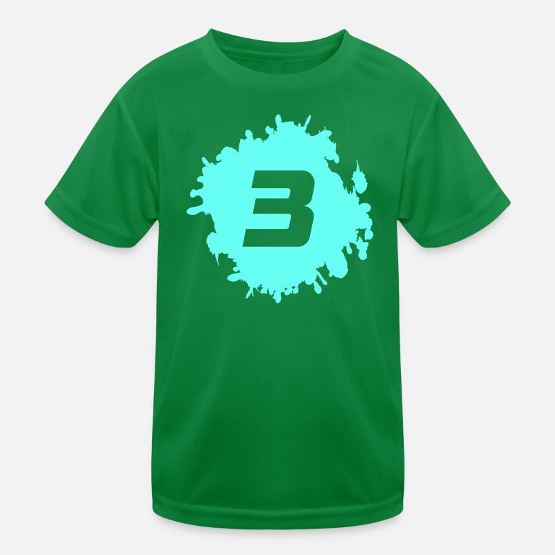 3 éclaboussures de néon de logo de couleur T-shirt sport Enfant