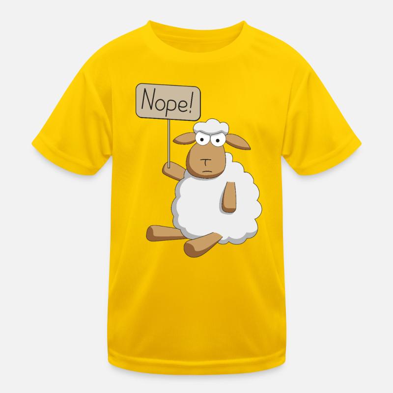 Nope! - protesting sheep Kids Functional T-Shirt
