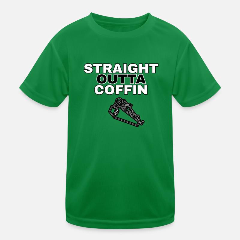 Conception de squelette de cercueil droit T-shirt sport Enfant