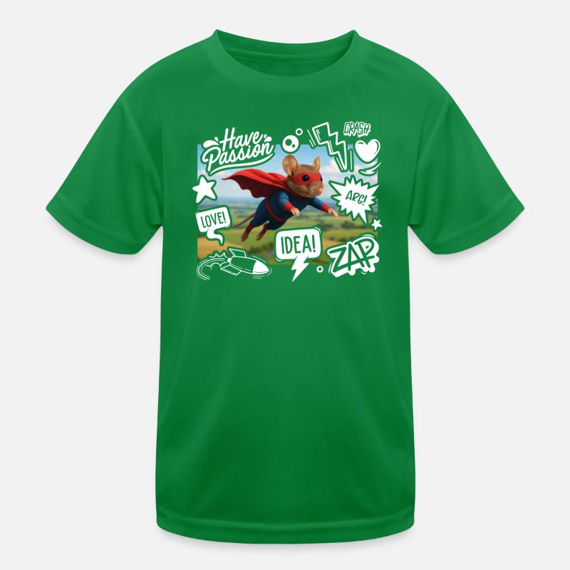 Superhelden Maus Abenteuer Kinder Funktions-T-Shirt