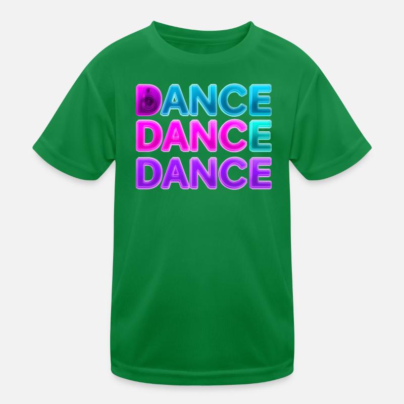 DANCE DANCE DANCE – Neon 80s with speakers Kids Functional T-Shirt