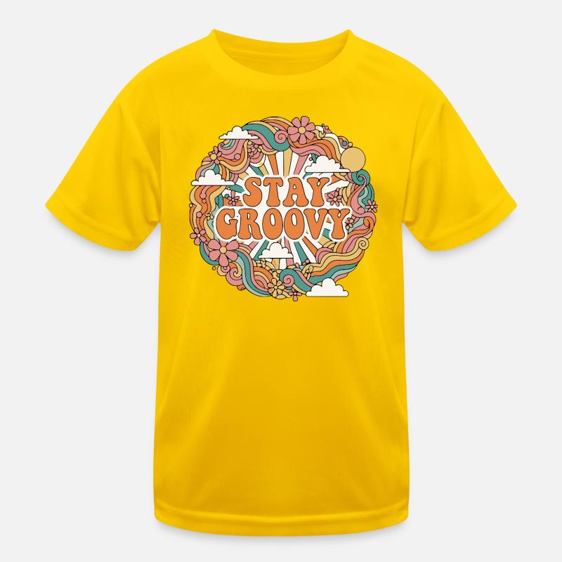 Psychedelic Retro Kids Functional T-Shirt