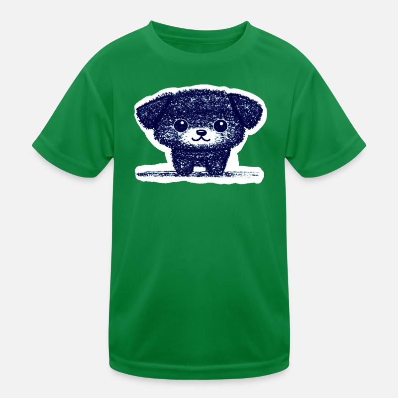 Winziges Hündchen (Blau) Kinder Funktions-T-Shirt