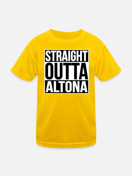 STRAIGHT OUTTA ALTONA HAMBURG - Kids Functional T-Shirt - egg yellow - Front