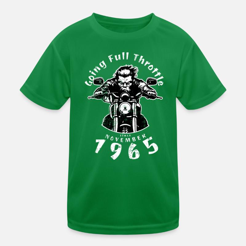60. Geburtstag Going Full Throttle Since 11/1965 Kids Functional T-Shirt