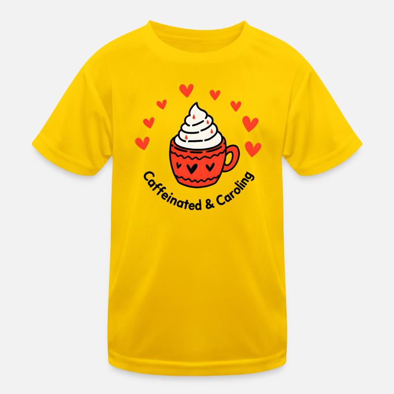 Heart Cocoa Mug Love Design Kids Functional T-Shirt