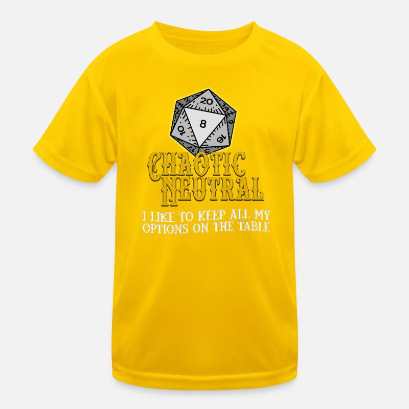 Chaotic Neutral D20 Kids Functional T-Shirt