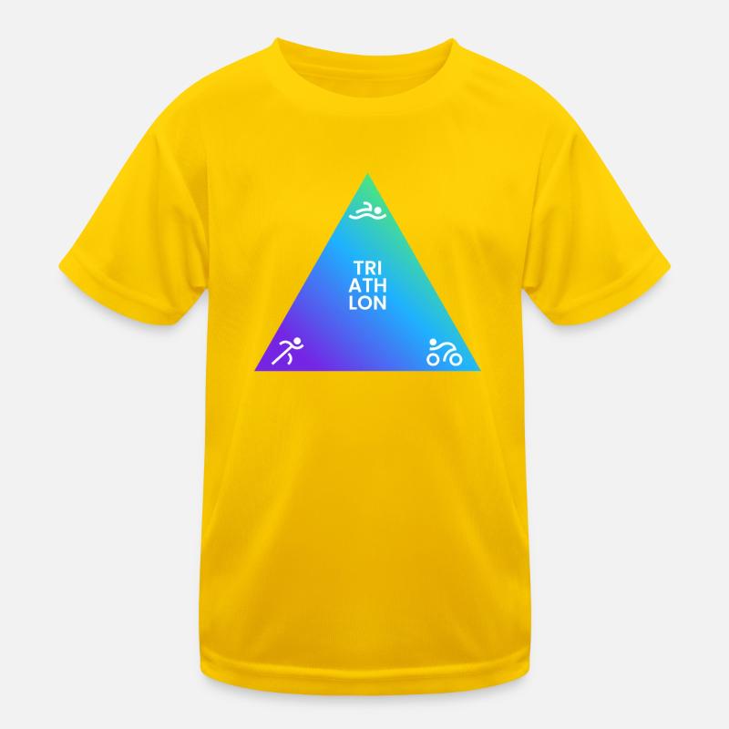 Triathlon Triangle Gradient Logo Kids Functional T-Shirt