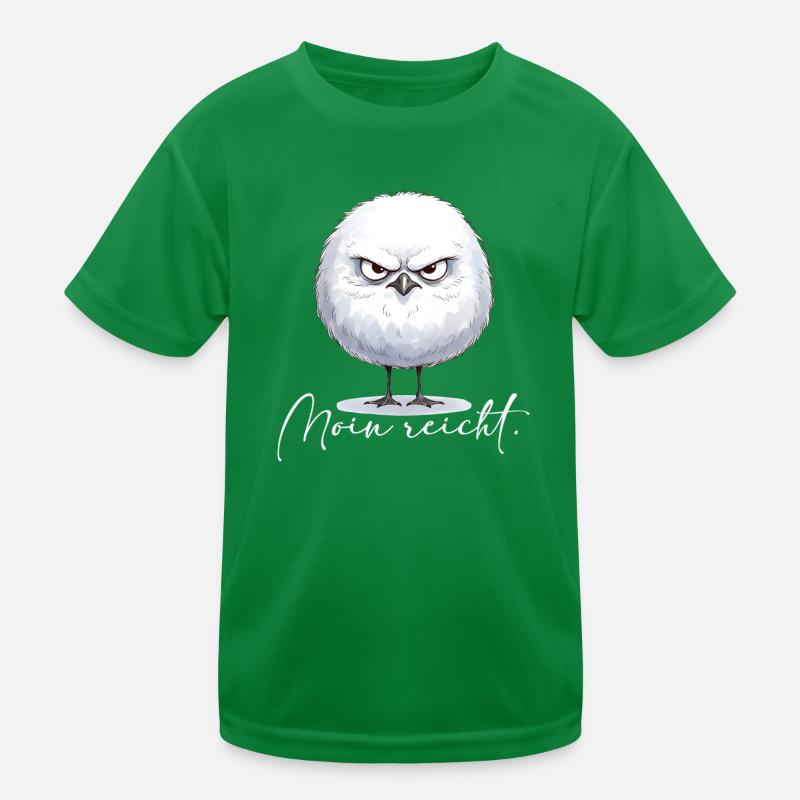 Moin reicht - grimmige runde Möwe Kinder Funktions-T-Shirt