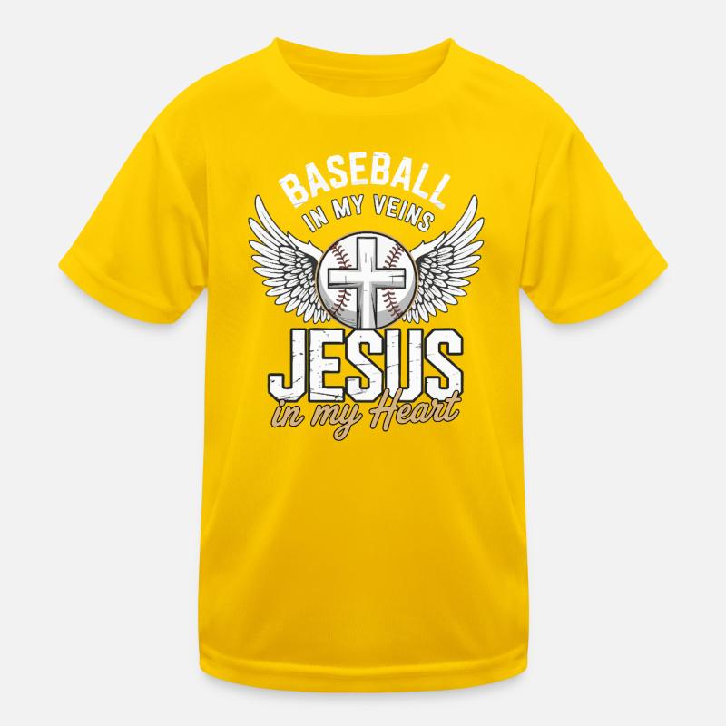Baseball & Jésus – Conception d’une croix avec des ailes T-shirt sport Enfant