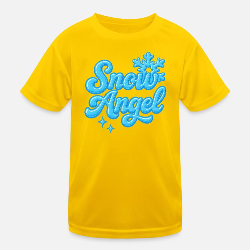 Angle de neige / Y2K Statement Design - T-shirt sport Enfant - jaune d'œuf
