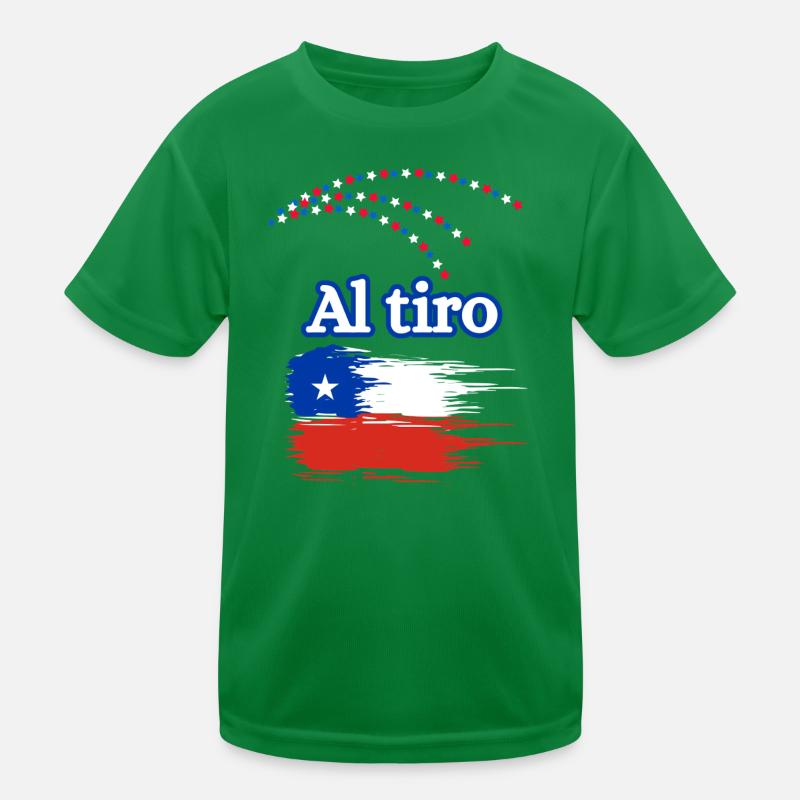 Chilean Dialect Flag Brush Kids Functional T-Shirt