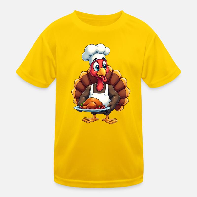 Cuisinier de dinde de Thanksgiving Thanksgiving T-shirt sport Enfant