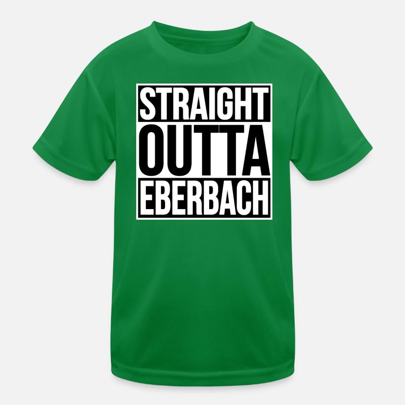 Ortsslogan Typo Eberbach Kinder Funktions-T-Shirt