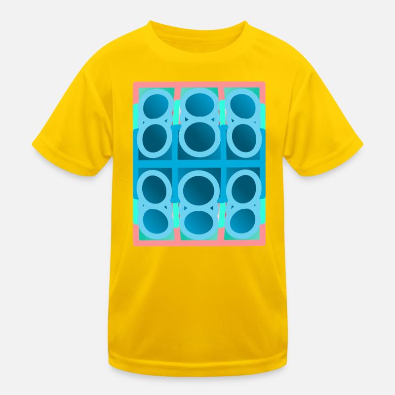 blue pattern, graphic art Kids Functional T-Shirt