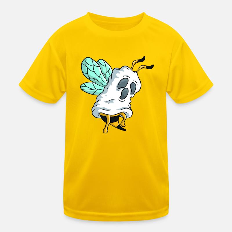Ghost Bee Illustration Kids Functional T-Shirt