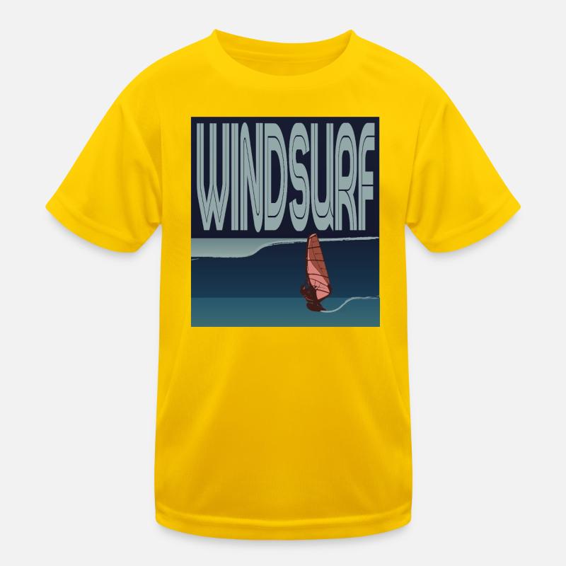 Windsurfer in wave Kids Functional T-Shirt