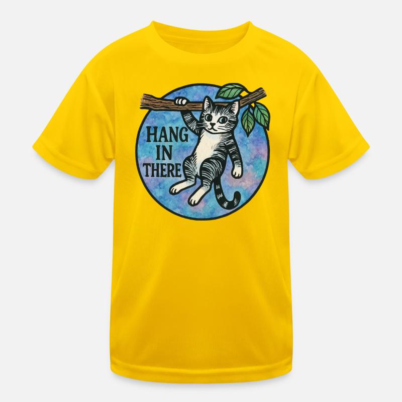 Accrochez-vous là-bas Patch pour chat T-shirt sport Enfant