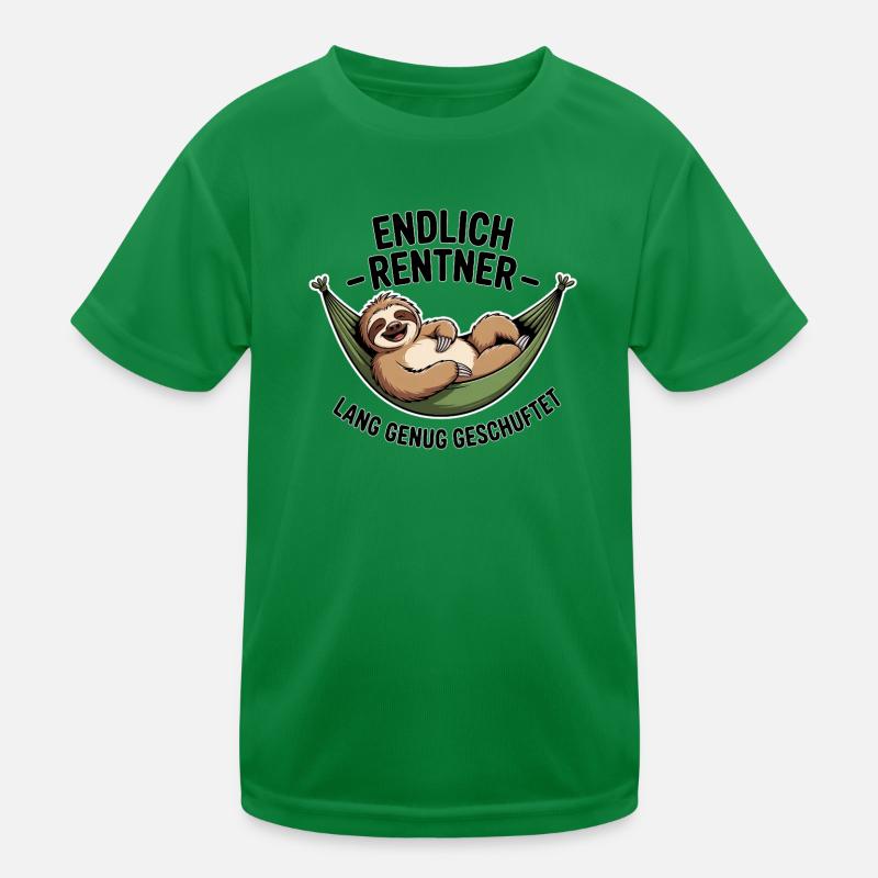 Endlich Rentner – Ruhestand, Spruch, Geschenkidee Kinder Funktions-T-Shirt