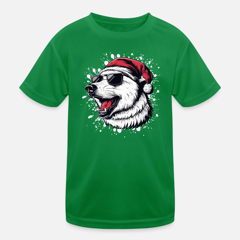 Polar Bear Christmas Funny Kids Functional T-Shirt