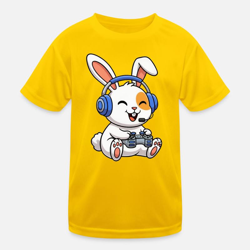 Rabbits playing games Kids Functional T-Shirt