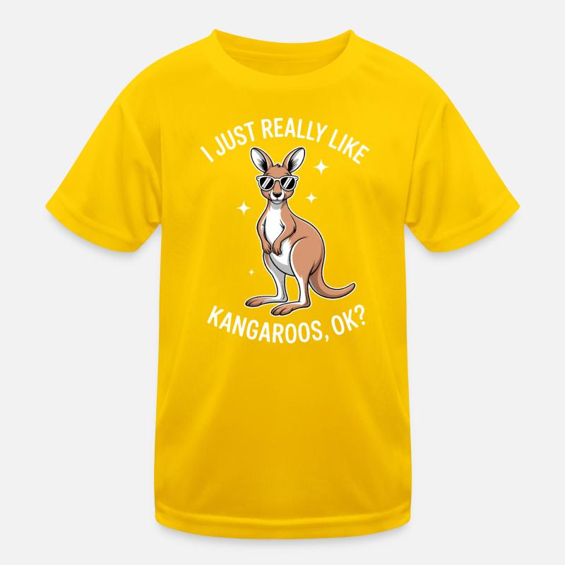 Kangaroo Saying Kangaroo Funny Kangaroo Gift Kids Functional T-Shirt