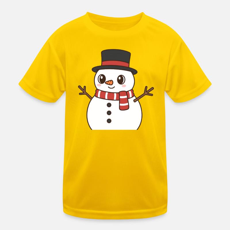 Schneemann Kinder Funktions-T-Shirt