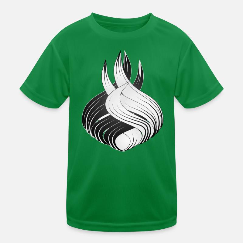Formes abstraites – Design dynamique en noir et blanc T-shirt sport Enfant