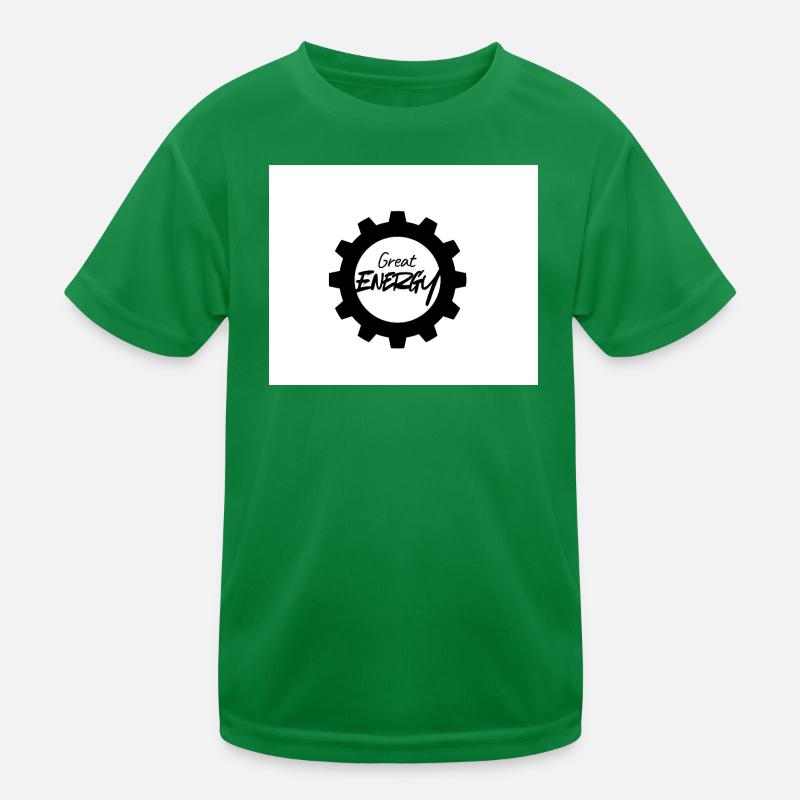 Great Energy Gear Pattern Kids Functional T-Shirt